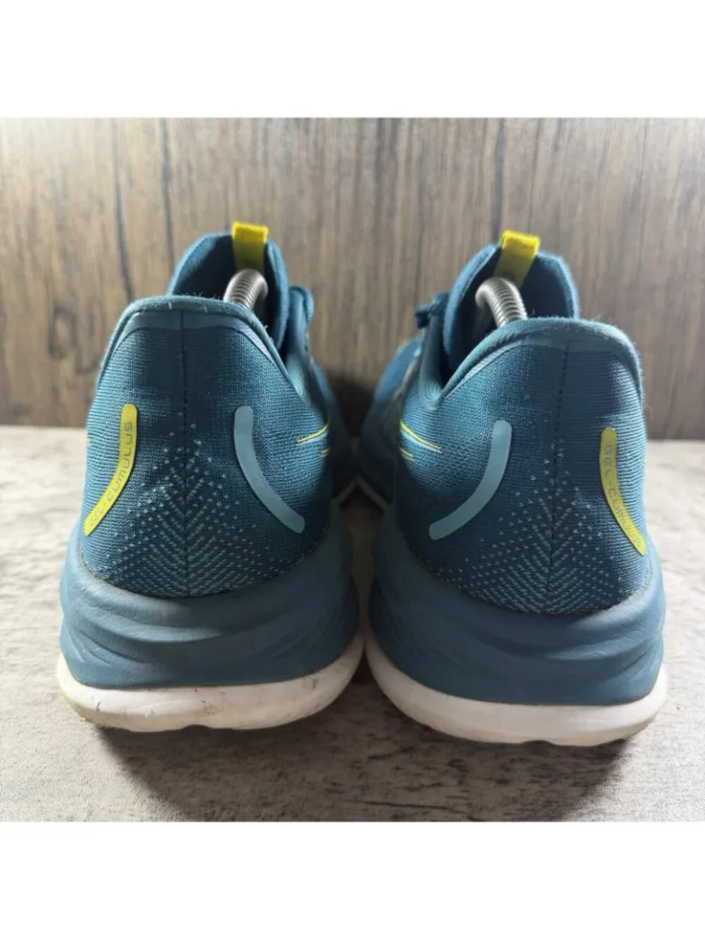 ASICS Gel-Cumulus Men Low Top Lace Up Running Shoes Blue Yellow Size 10.5